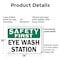 Signmission Eye Wash Station, 14 in W x Rectangle, Plastic OS-2PACK-CL-P-1014-L-20008 - alternate 5